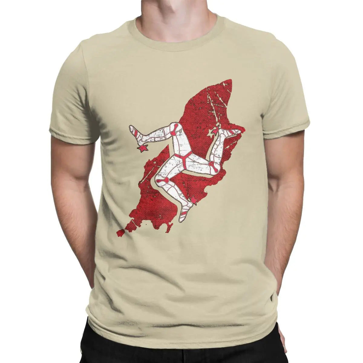Men's Isle Of Man TT T Shirt Road Racing Motorcycle Pure Cotton Tops Funny Short Sleeve Round Collar Tees Party T-Shirt