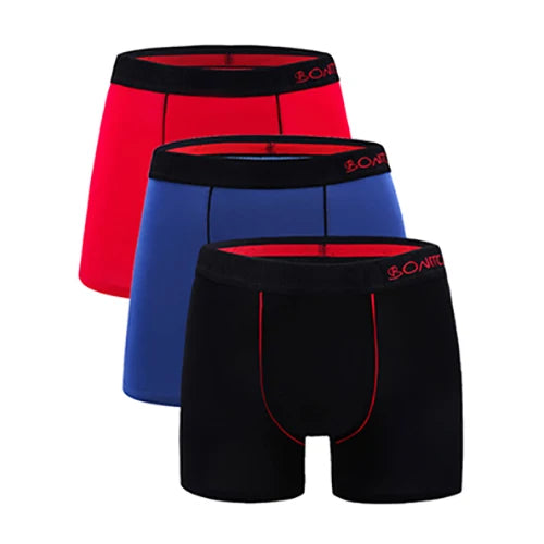 3pcs/lot Male Cotton Boxershorts for Men Colour Variety