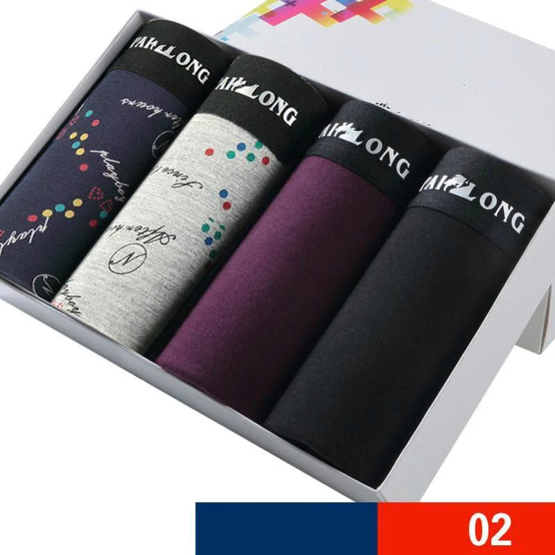 Men's Printed Modal Spandex Boxer Shorts