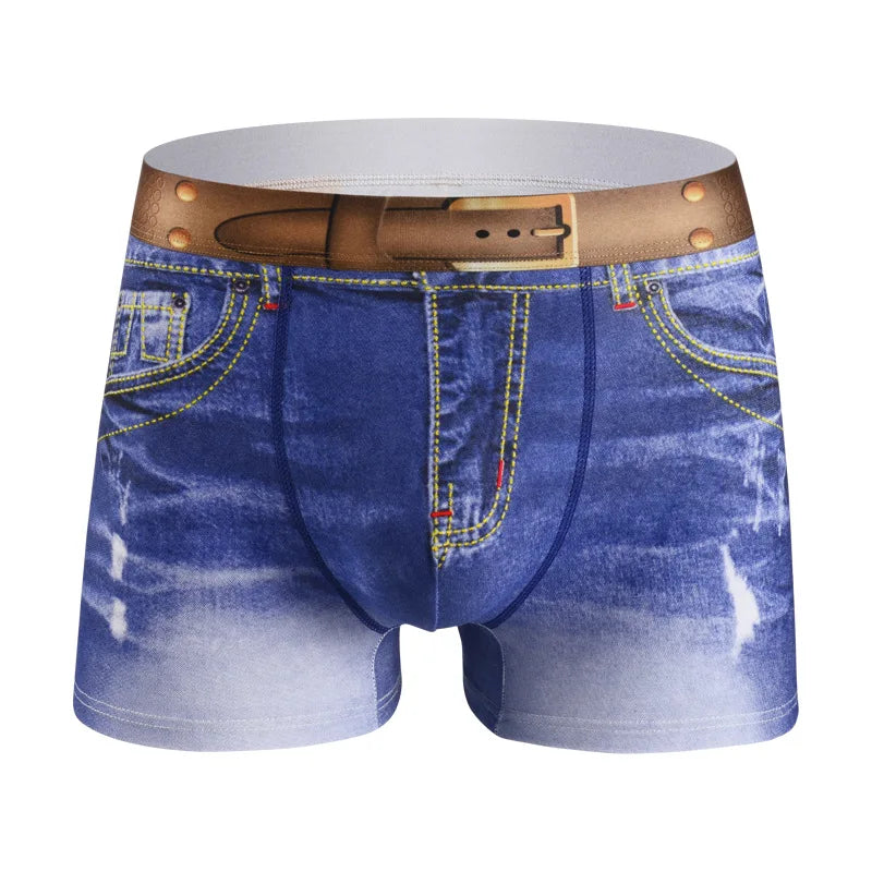 Men's Denim Boxer Shorts by NURRASA