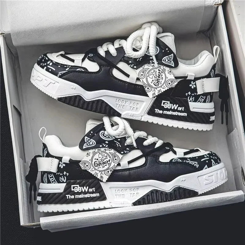 Breathable Vulcanized Men Sneakers for Outdoor Casual Use