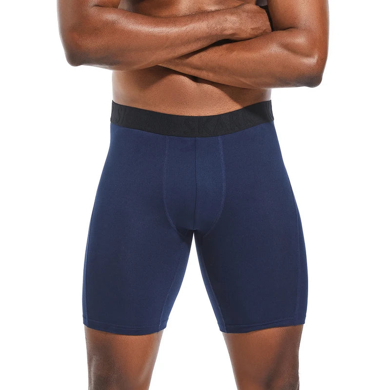 Fashion Long Men's Boxer Shorts Polyester Underwear
