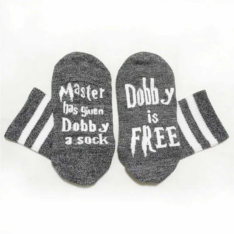 New High Quality Print Letter is Free Funny Men Socks Striped Women Novelty Chaussettes Femme Spring Streetwear Cotton Sokken