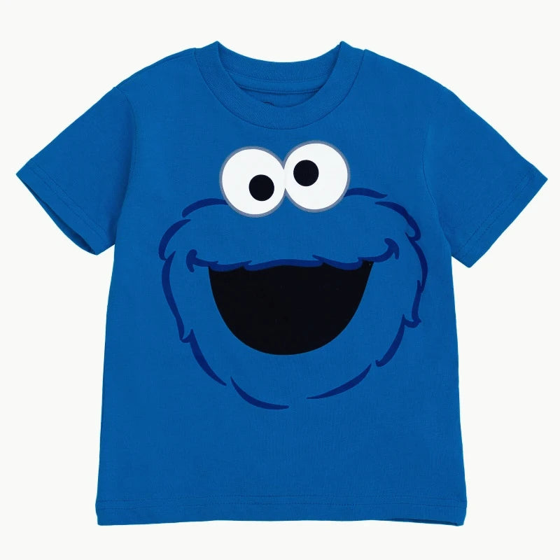 Sesame Street Toddler Boy Girl 4 Pack T-Shirts Elmo Oscar Big Bird Cookie Monster