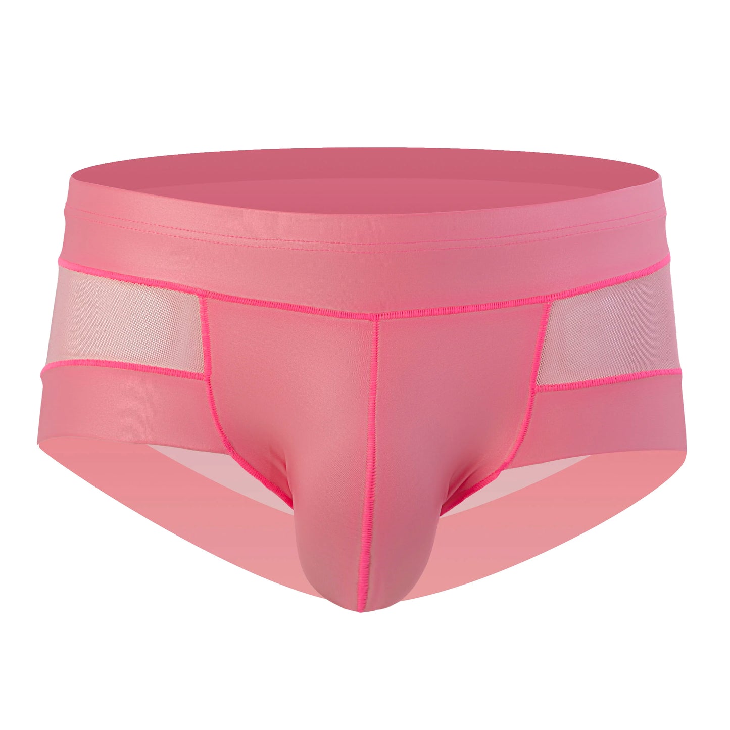 Men's Boxer Briefs in Breathable Mesh and Patent Leather