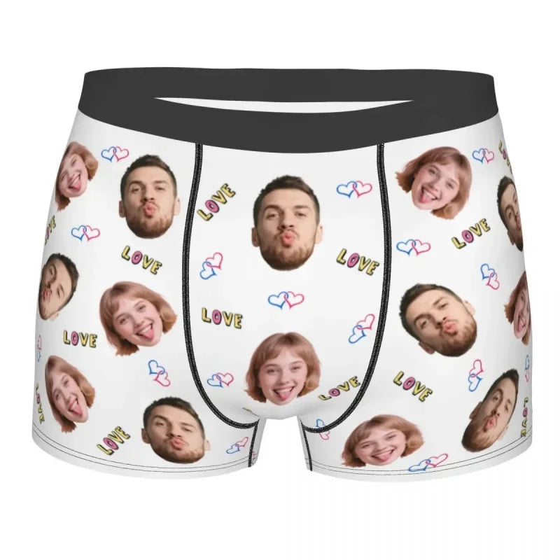 Custom Photo Boxer Briefs for Men - Unique Personalized Gift for Husband, Boyfriend or Father
