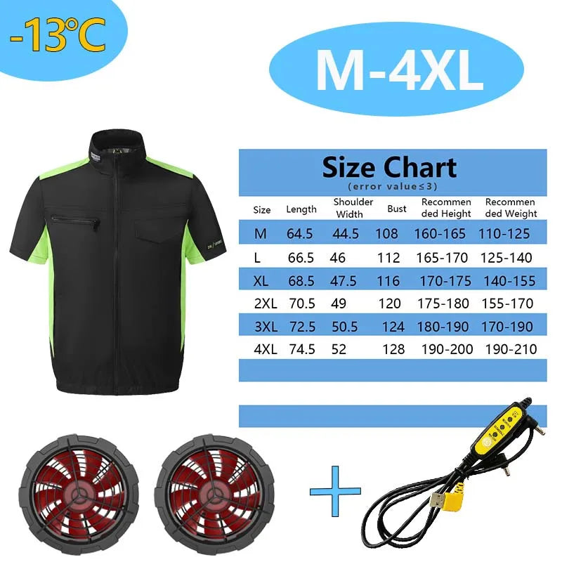 Cooling Vest with Built-in Fan for Outdoor Fishing