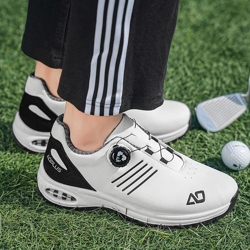 Men's Casual Golf Shoes with Elastic Band Closure