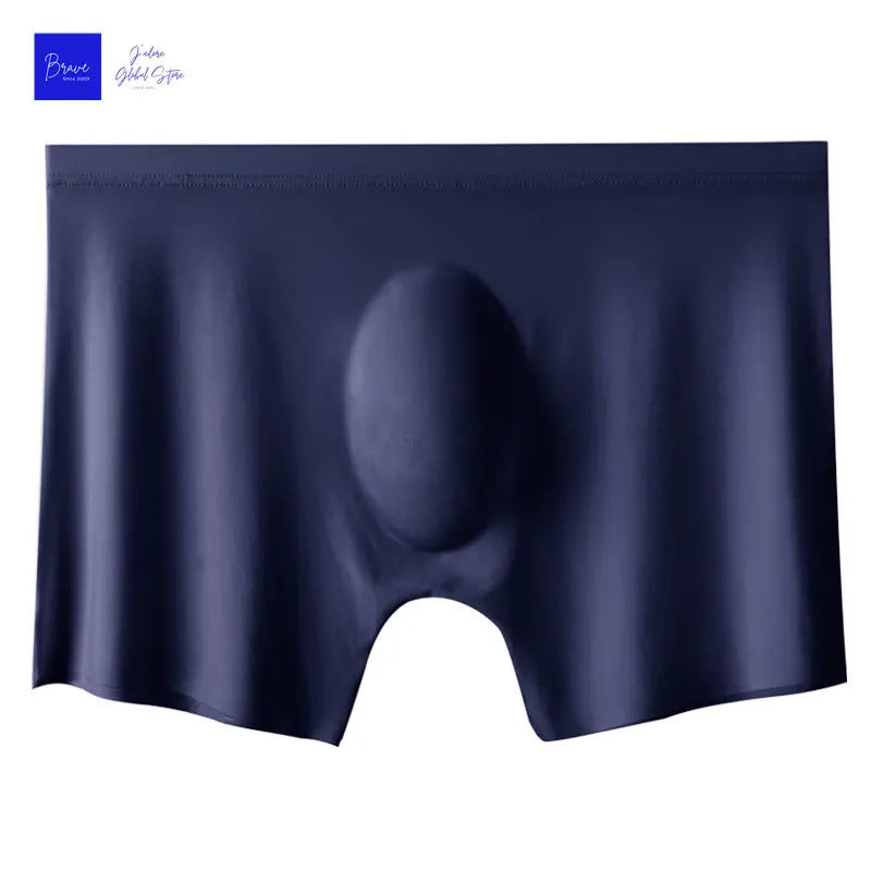 Mens Ice Silk Boxer Shorts Antibacterial Breathable Underwear