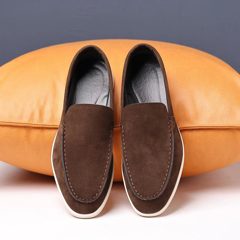 Men's Suede Leather Moccasin Loafers for Formal Occasions