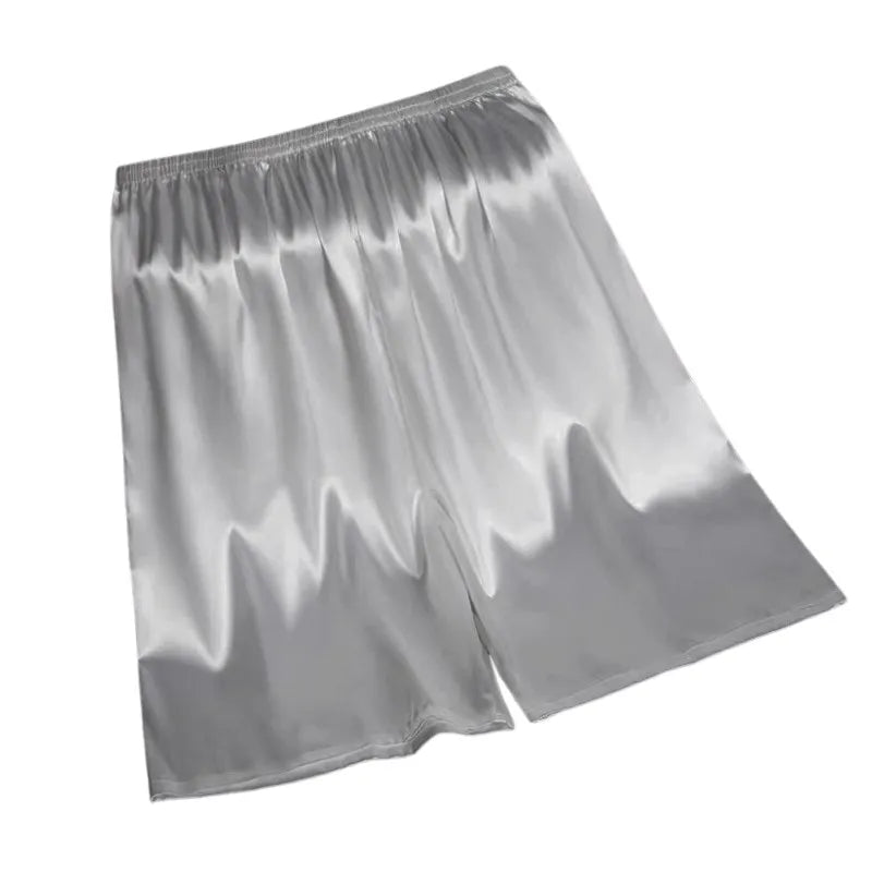 Sexy Sleepwear Men Semi Sheer Sleep Shorts Elastic Waist Silky Loungewear Comfort Casual Nightwear Pajama Shorts Lounge Pants