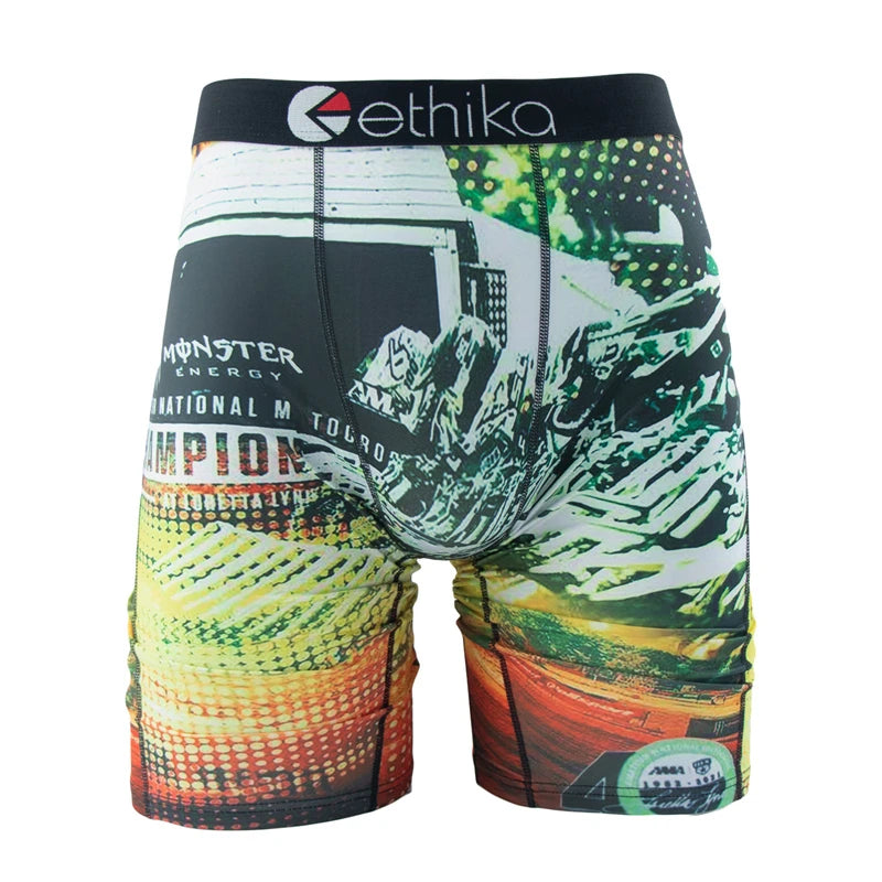 ETHIKA Brand 1Pcs Men's Boxers Breathable Swimming Male Underpants Size S-3XL