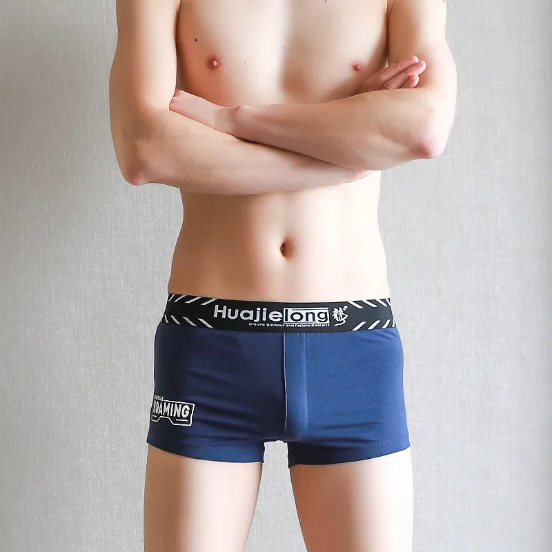 Men's Boxer Shorts Sports Breathable Underwear with U Convex Pouch