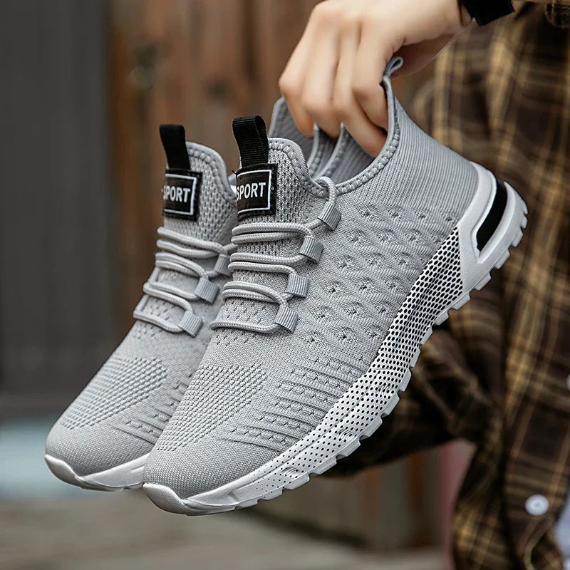 Mens Lightweight Breathable Lace Up Running Shoes