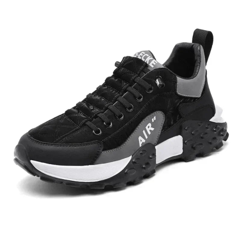 Thick Sole Men's Sneakers Lace Up Outdoor Running Shoes