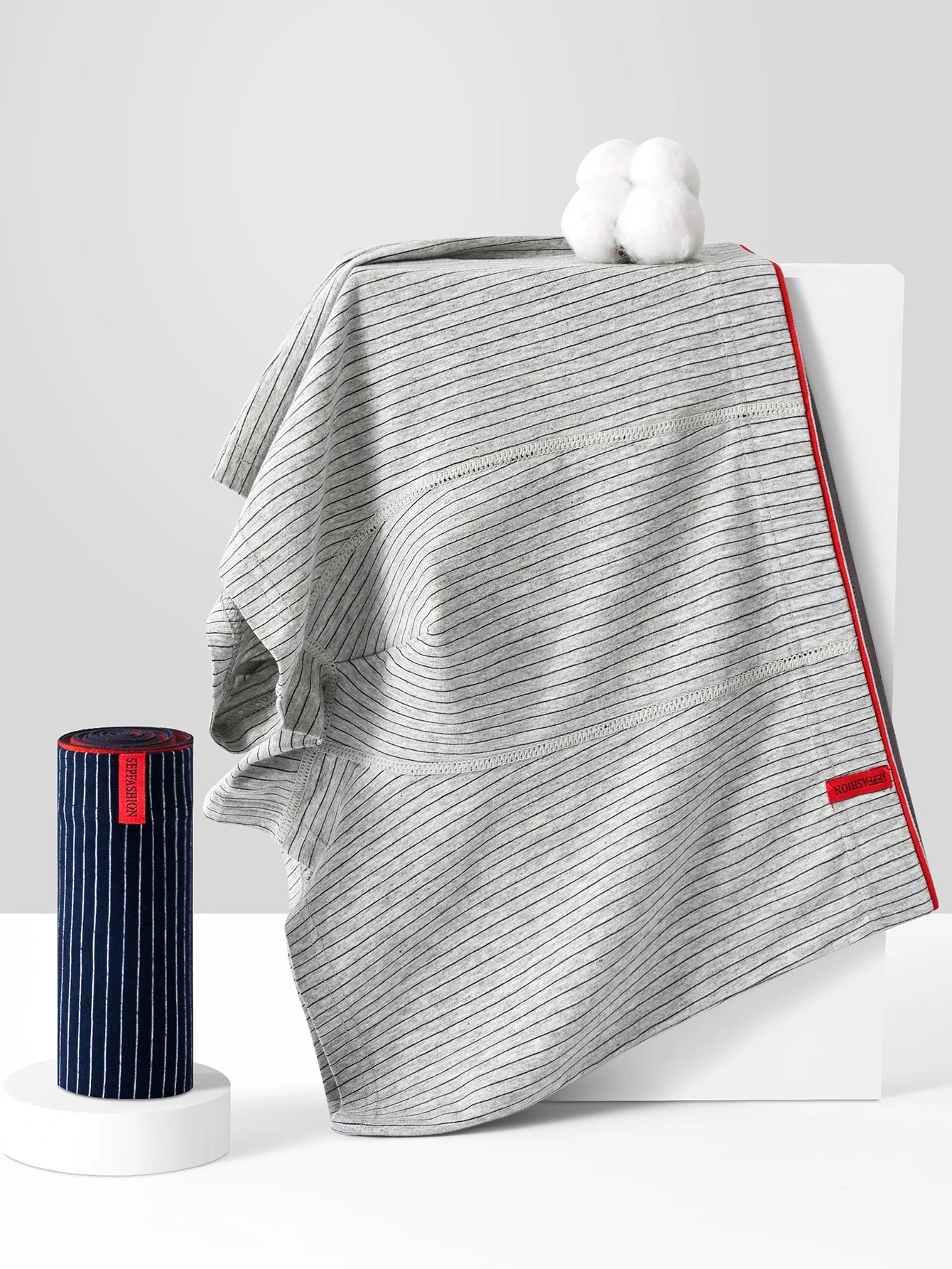 Men's Striped Boxer Shorts, Breathable and Comfortable Underwear