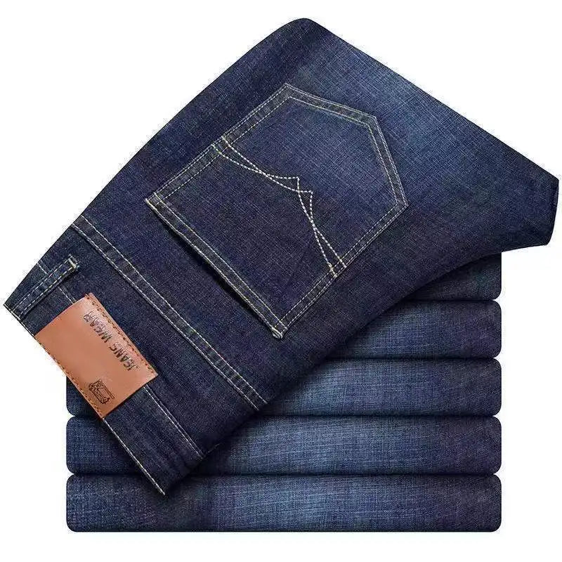Men's Blue Denim Boyfriend Jeans for Casual Wear
