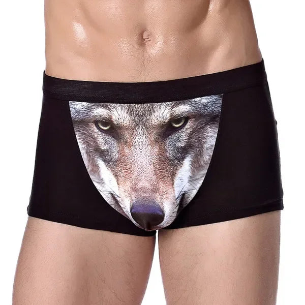 Men's Boxer Briefs Modal Wolf Print