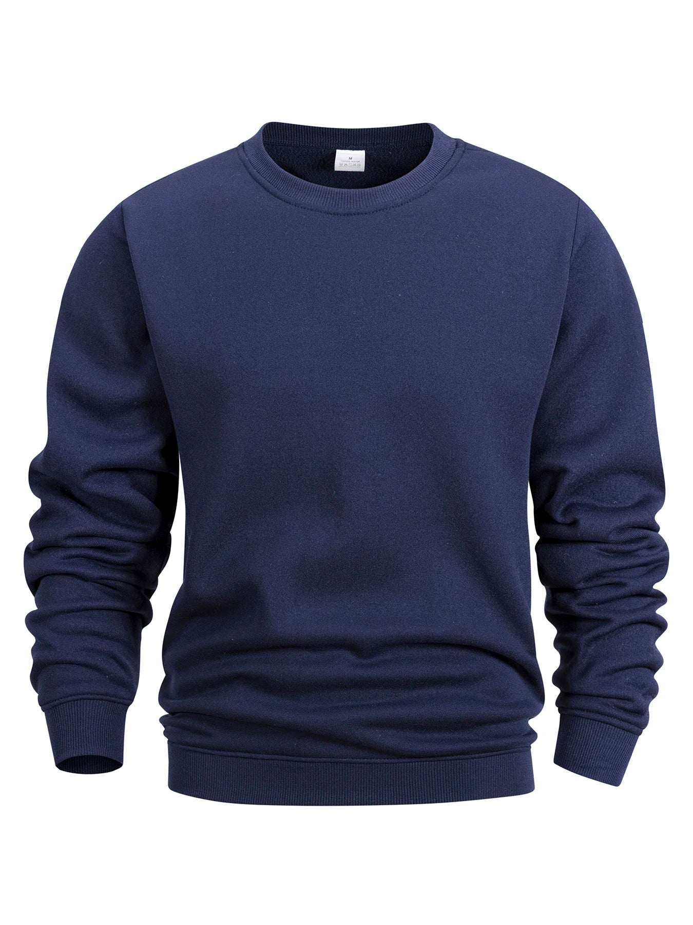Men's Crew Neck Sweatshirts in Solid Color Man Sportswear