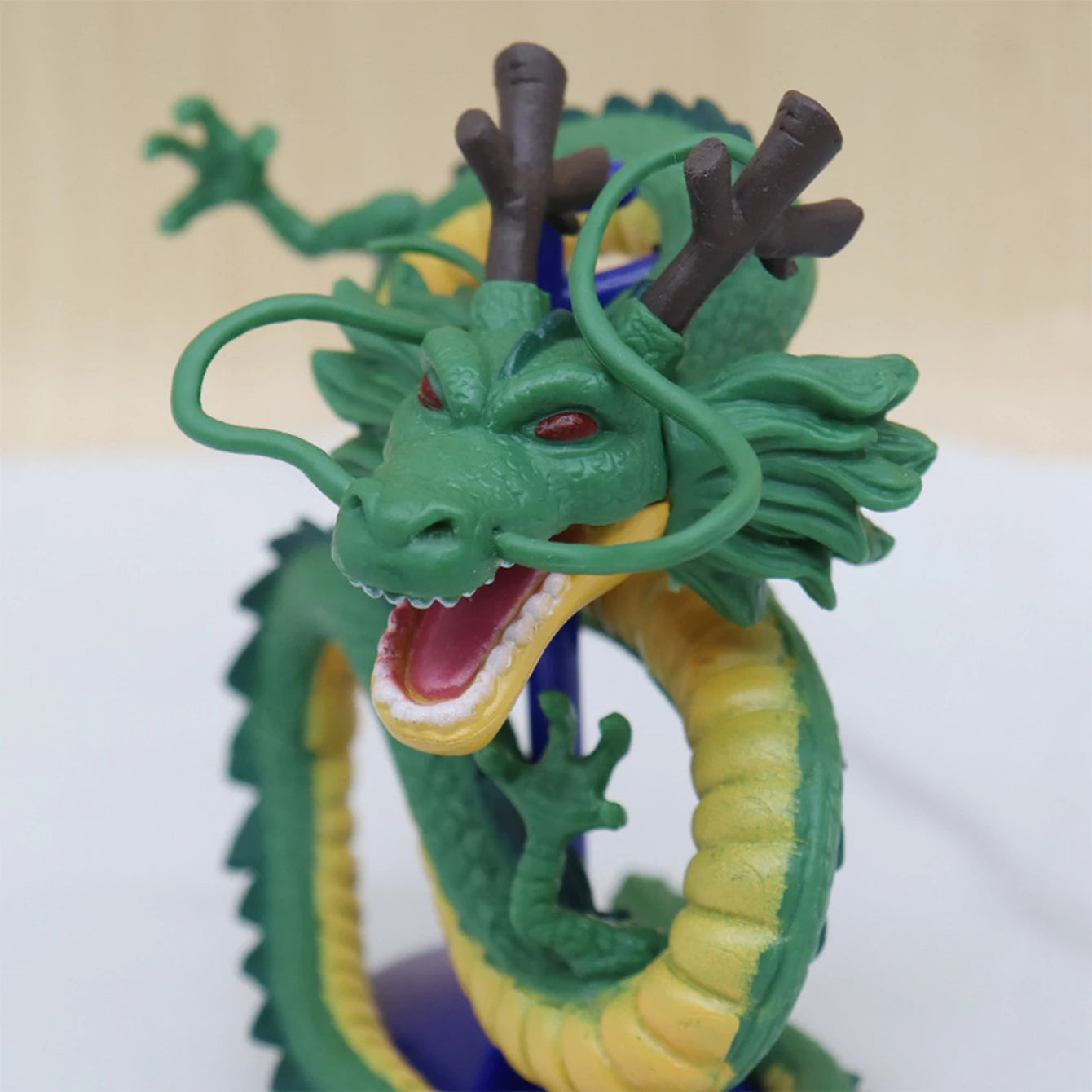 BANDAI Brand 1pc anime Green Ghidra Dragon toy figurine model with base, cake decoration, ornament, gift