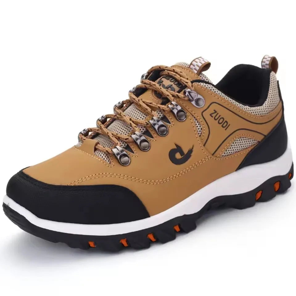 Leather Casual Sneakers for Men Lightweight Walking Shoes