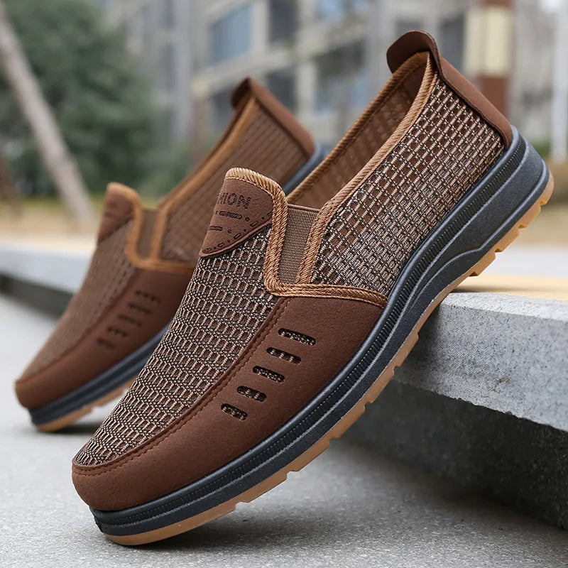 DUTRIEUX Men Casual Shoes Breathable Mesh Loafers