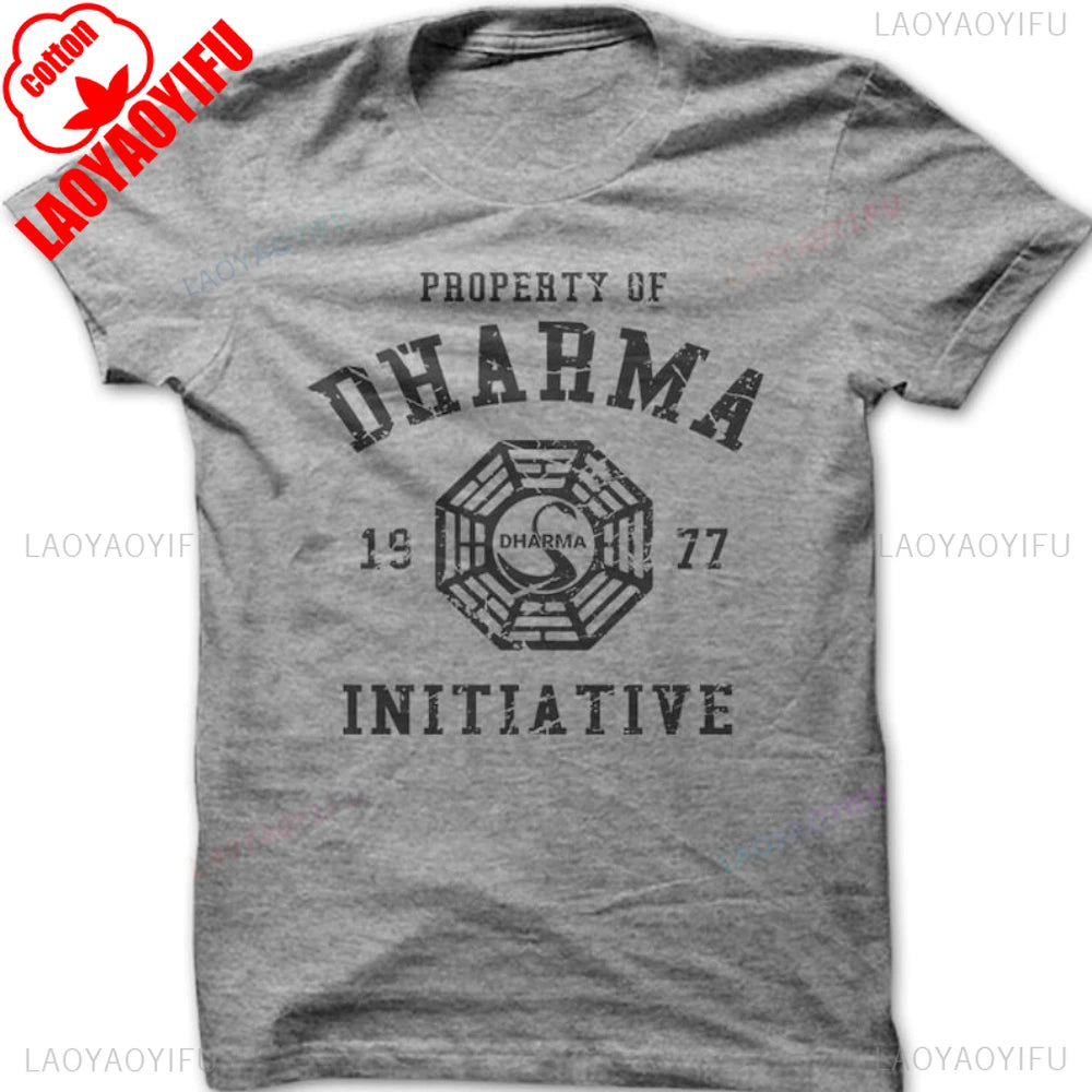 LOST Dharma Initiative 1977 Printed Cotton T-shirt