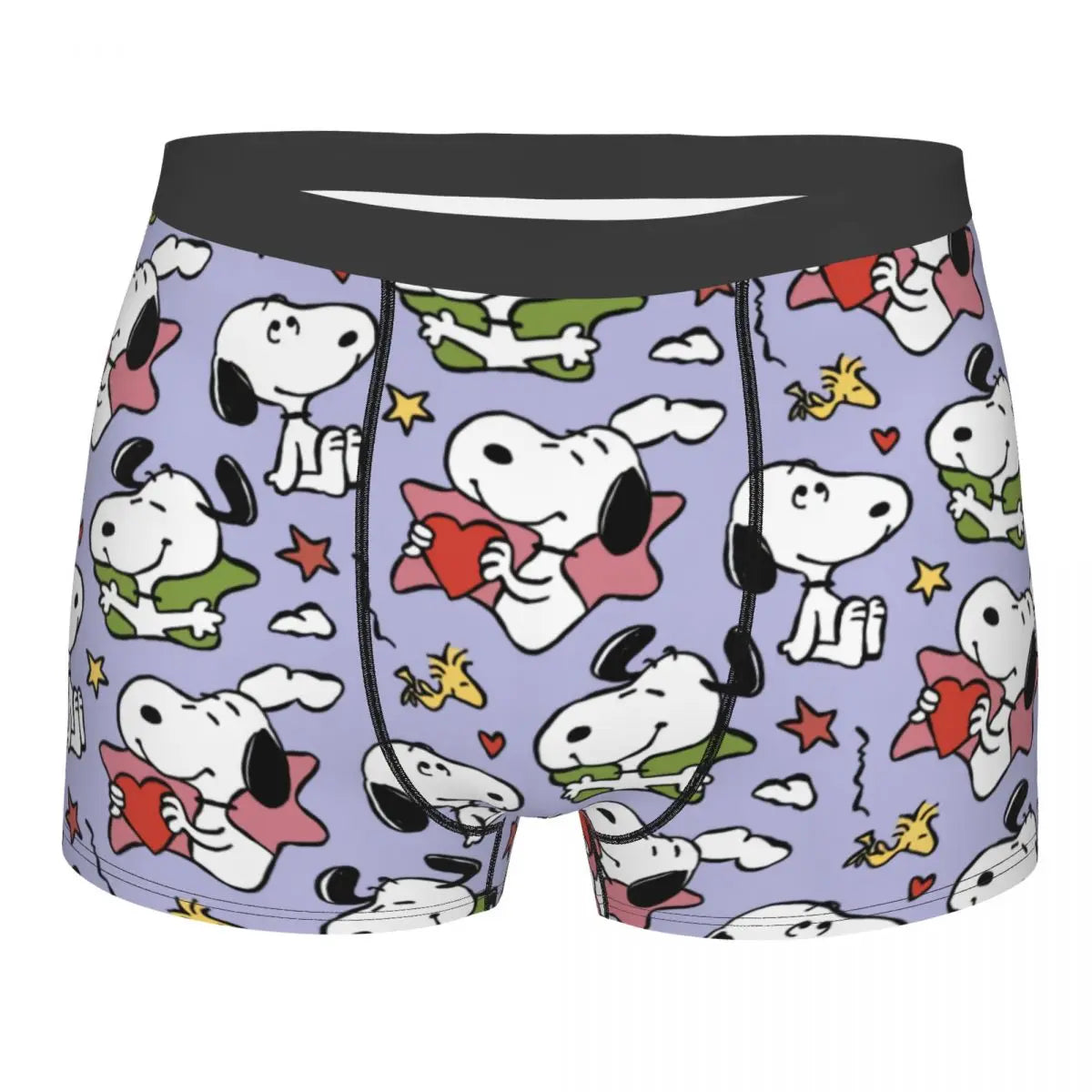 Snoopy Boxer Briefs for Men - Giggle Print Polyester Blend