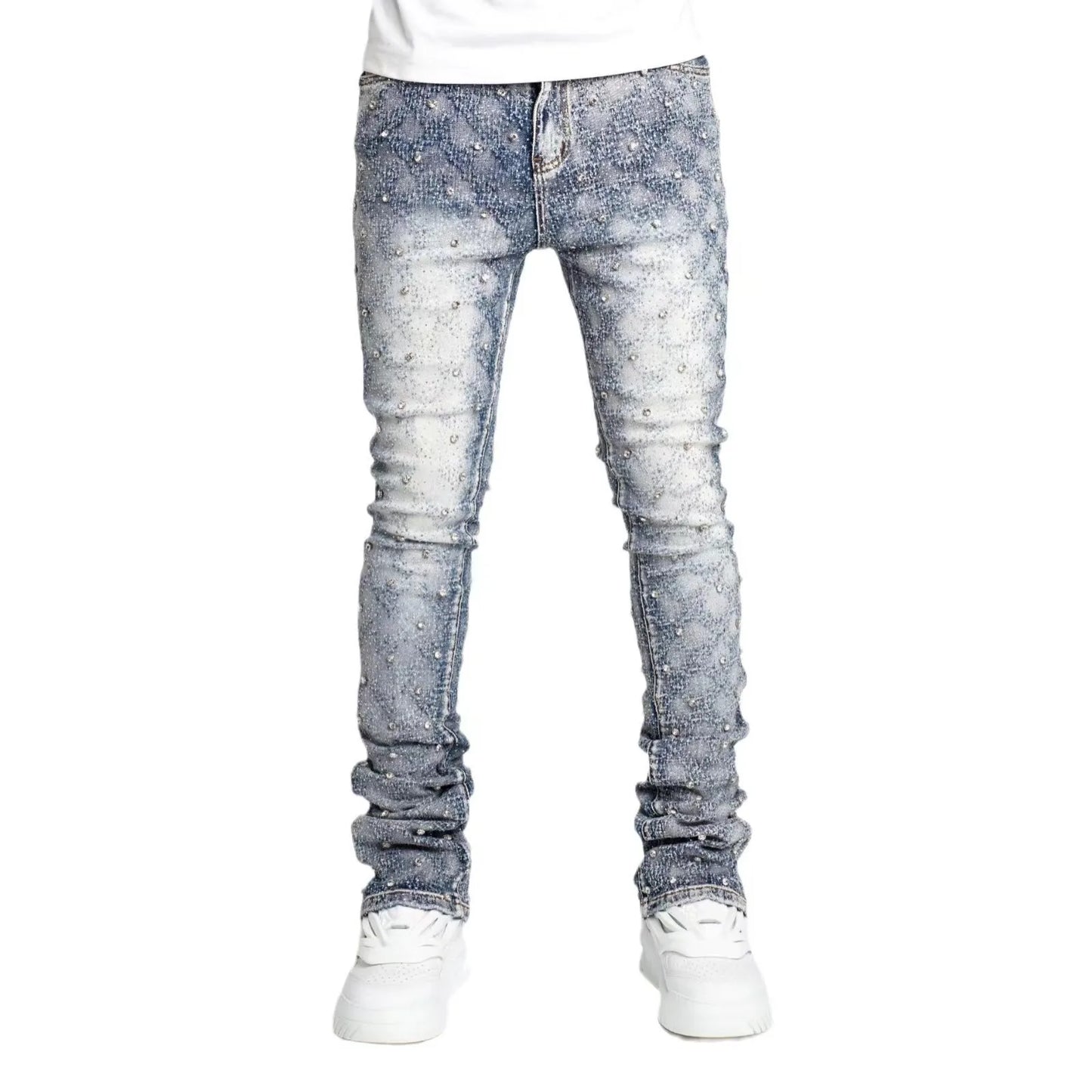 Men's Straight Denim Jeans for Spring and Summer