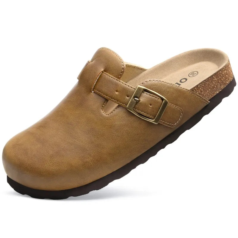 Kidmi Vegan Leather Sandals with Cork Insole for Men