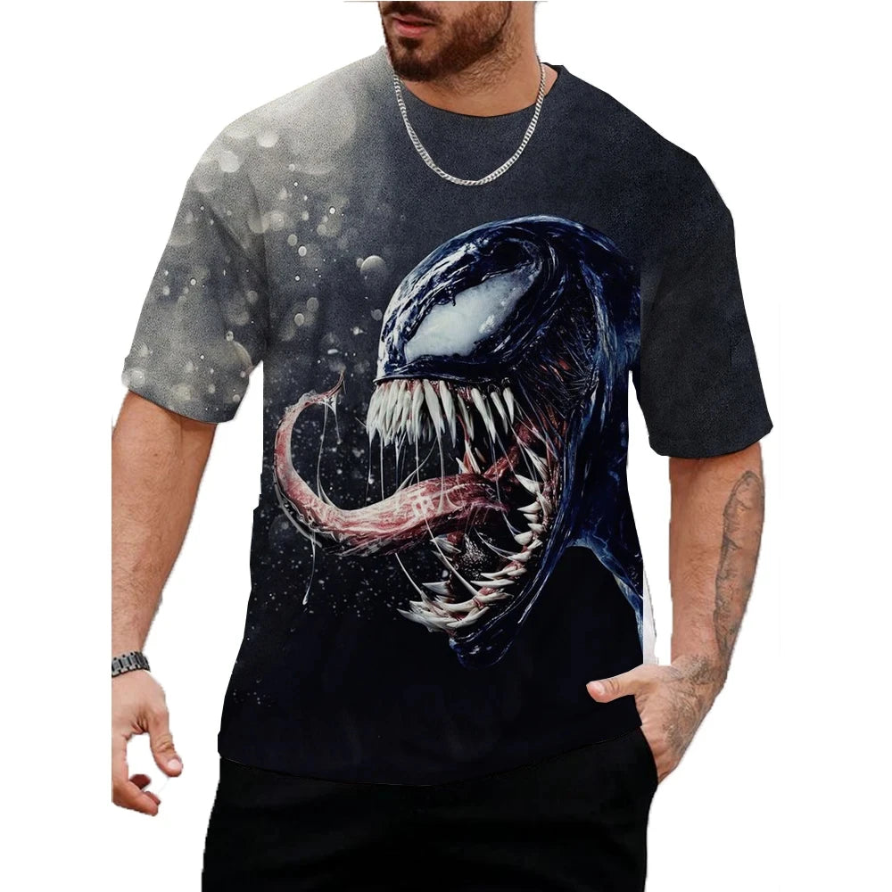 Marvel's Venom Print T-Shirt Casual Stylish Short Sleeve Streetwear