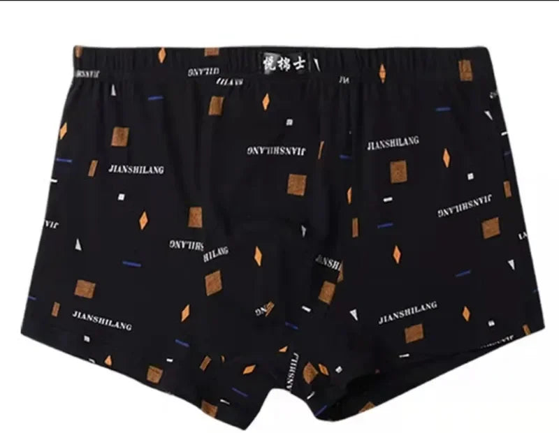 2026 + 5Pcs/Lot Boxers Men’s Underwear Men's Cotton Boxer Shorts Boxer Four Corners Loose Breathable Comfortable