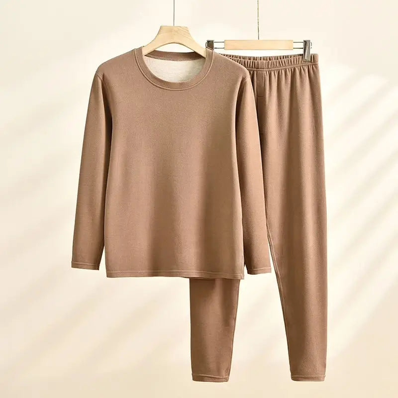 Thermal Underwear For Women + Men Winter Clothes Wool And Silk Two Piece Sets Thermos Clothing