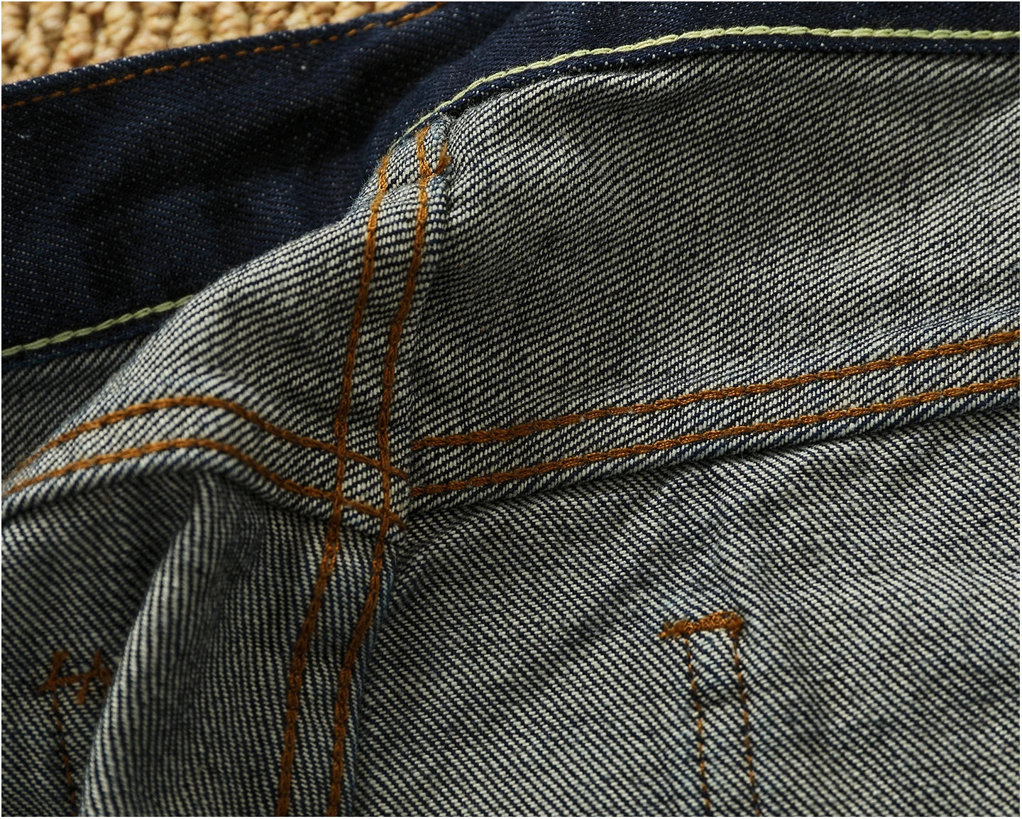 100% Cotton Washed Raw Selvedge Denim Jeans for Men - American Vintage Casual Indigo Straight Leg Tapered Trousers 2025 Autumn