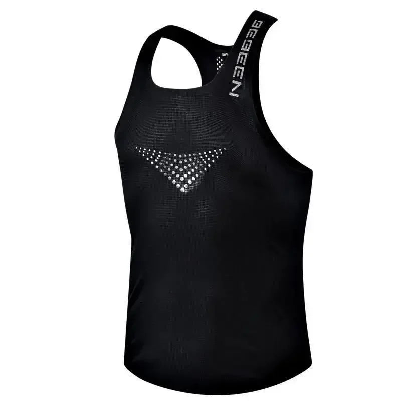 Mens Vest Mesh Breathable Quick Dry Outdoor Sports Sleeveless Top Lightweight Slim Fit Tank Top Men'S Fashion Summer New