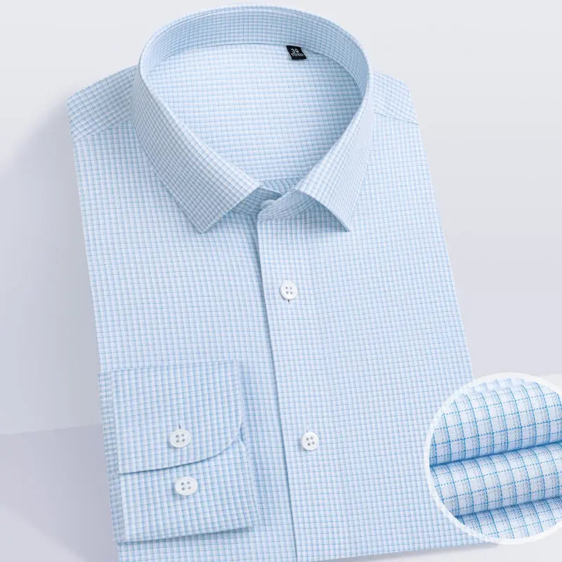 Non-Iron Cotton Blend Slim Fit Dress Shirt for Business