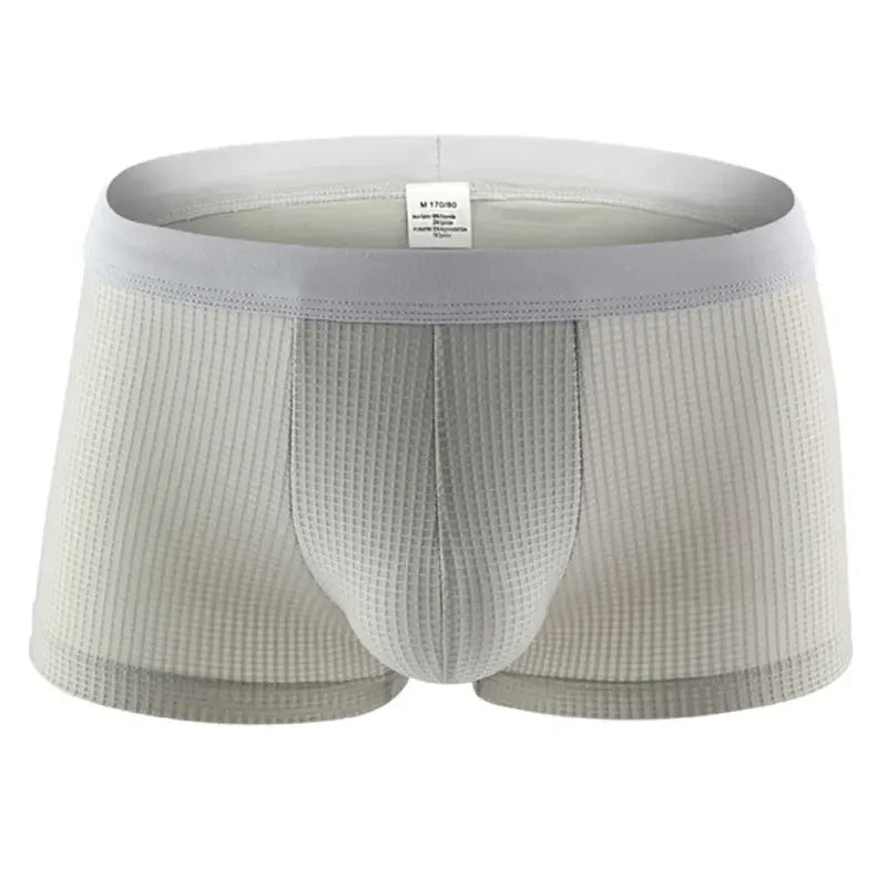 Men's Cotton Boxer Shorts with U-Type Convex Design
