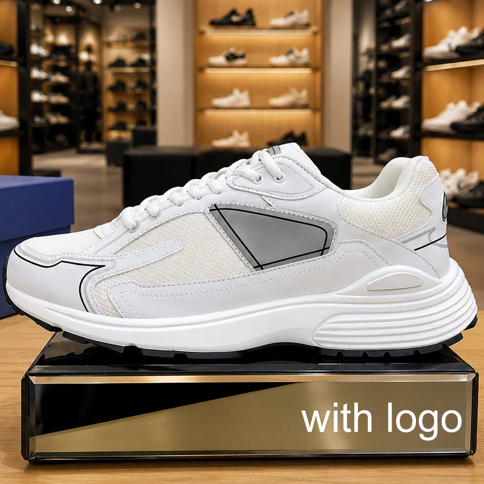Men's Mesh Lace Up Running Shoes for Casual Sports