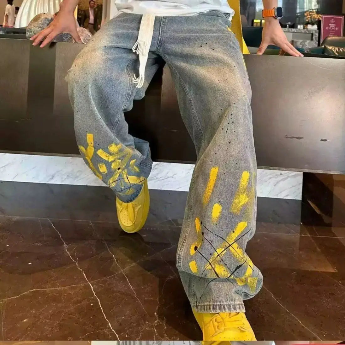 Casual Loose Jeans for Men in Cotton and Lyocell