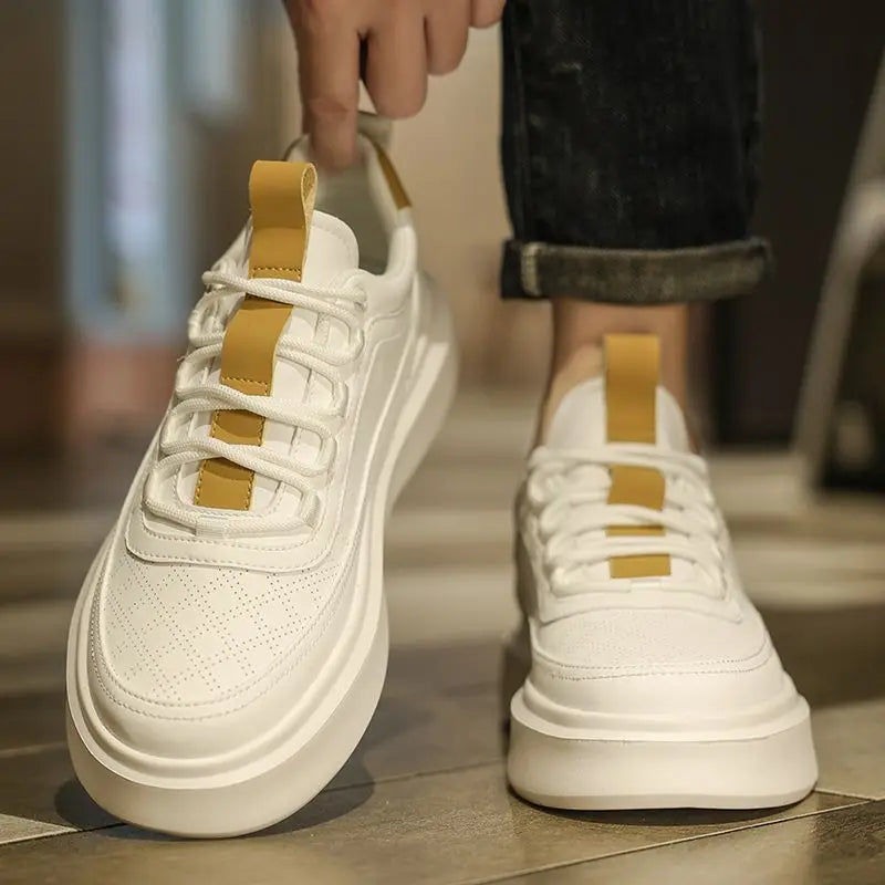 Men's White Breathable Casual Sports Shoes