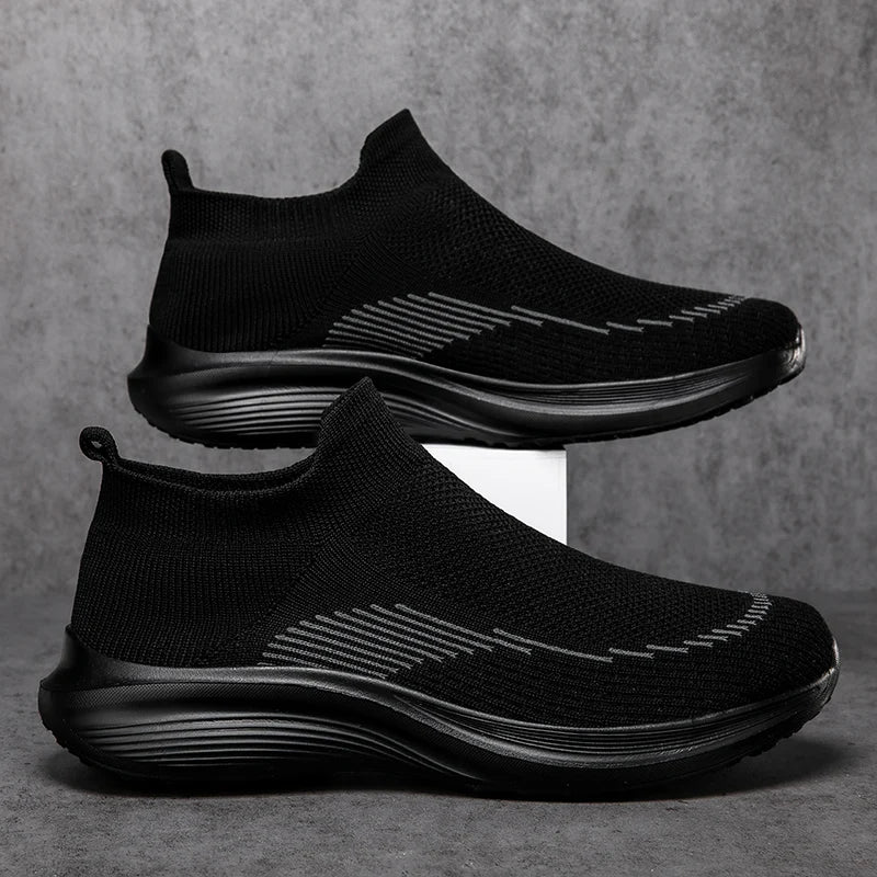 Mens Sneakers Stretch Fabric Comfortable Casual Shoes