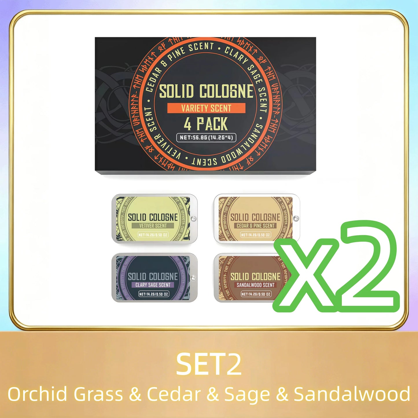 Pheromone Cologne Solid Perfume Balm Set for Men