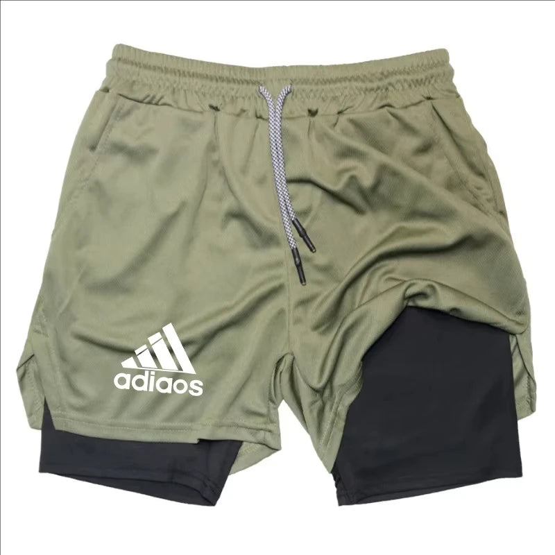 Men's compression shorts running training sports shorts summer gym quick drying shorts in one