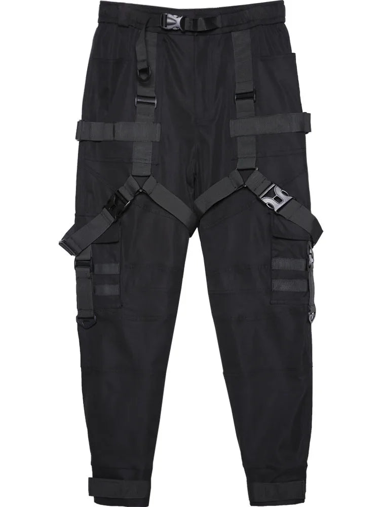 Cyber Punk Cargo Pants Men Polyester Safari Style