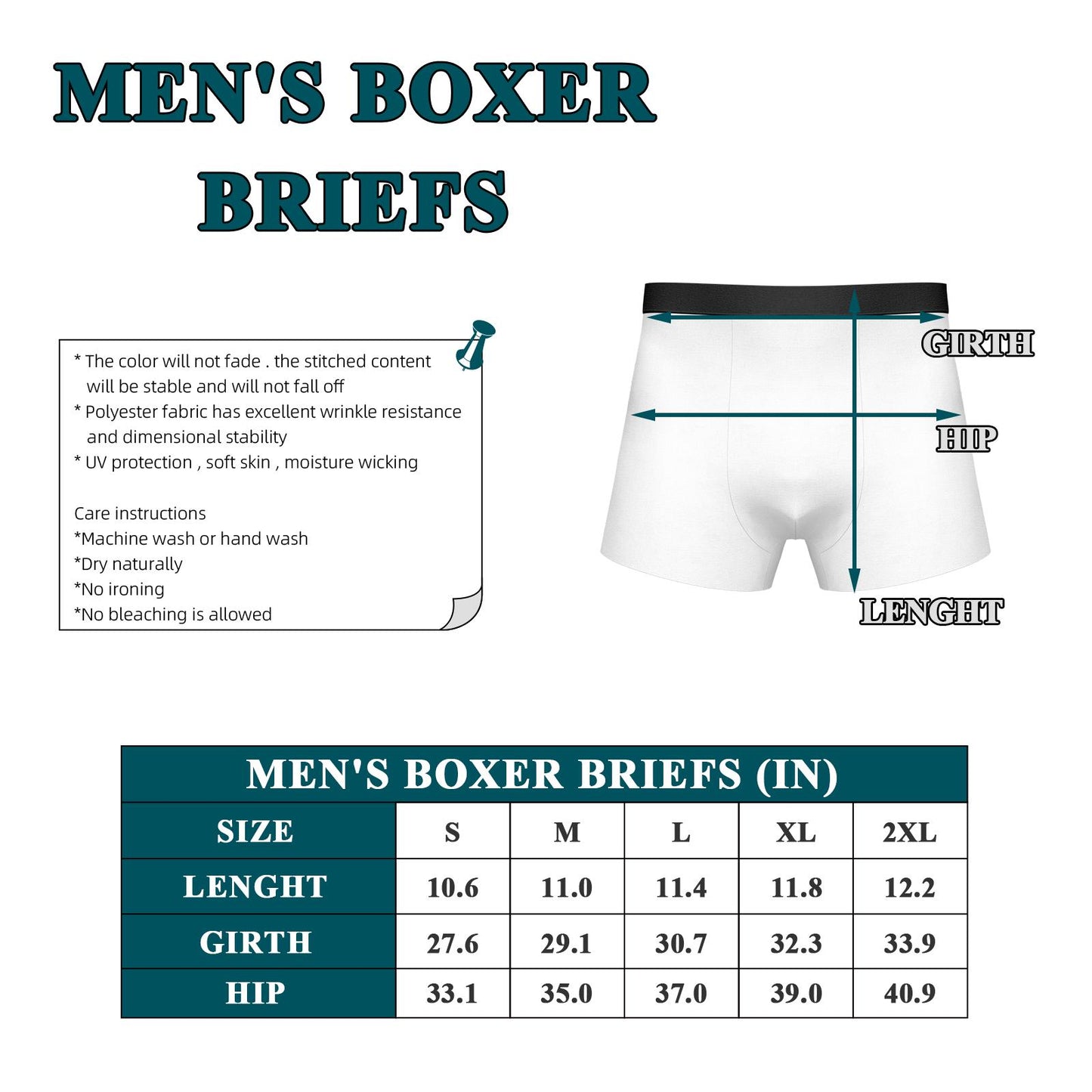 Custom Photo Boxer Briefs for Men - Unique Personalized Gift for Husband, Boyfriend or Father