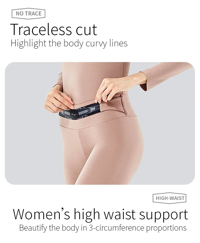 Thermal Underwear with Merino Wool – Warm, Soft Fleece-Lined Long Johns