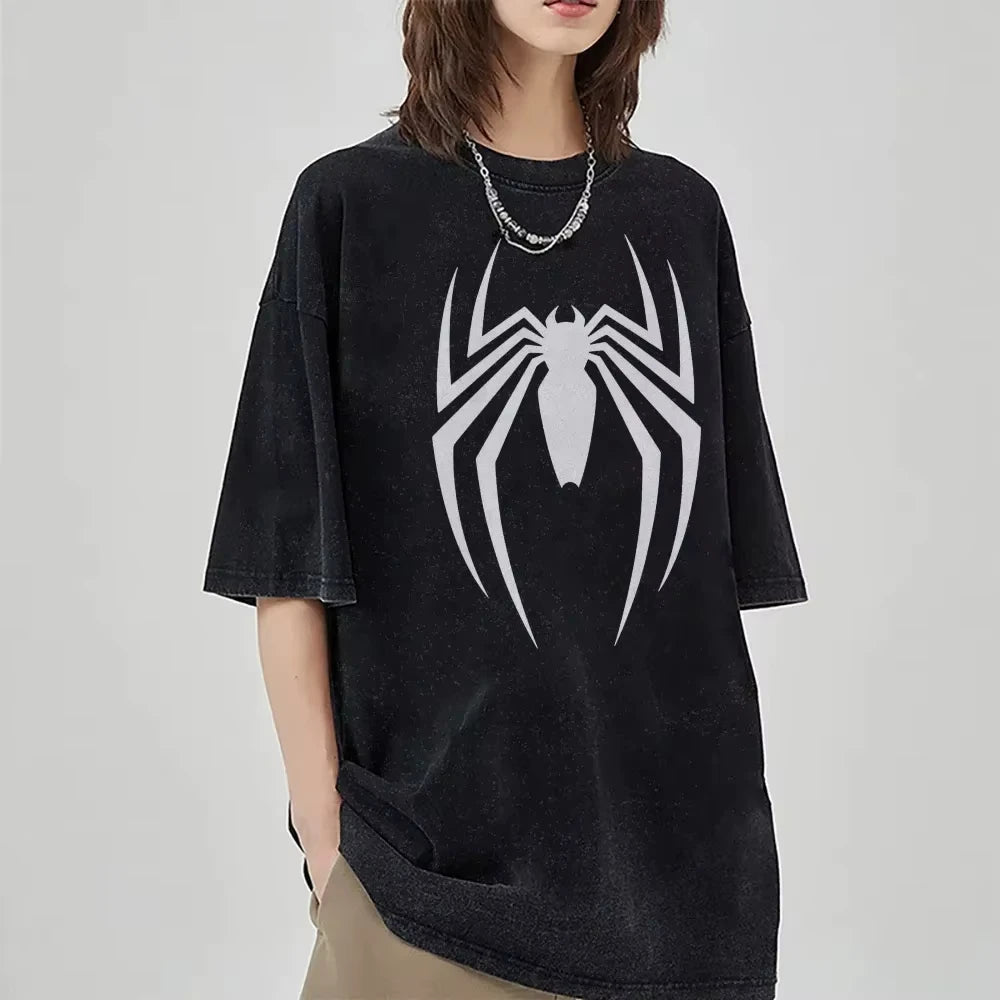 T-shirts Design for Girls and Guys - Marvel's Spiderman Printed Man's Retro Washed Telcan