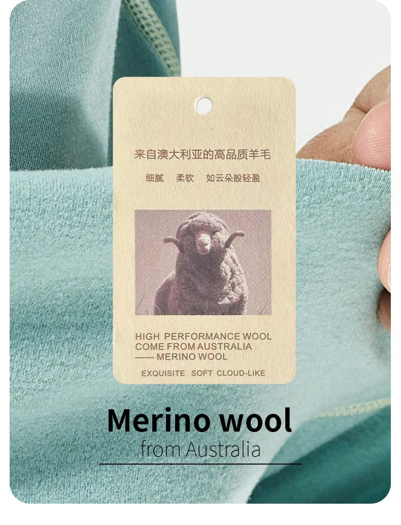 Thermal Underwear with Merino Wool – Warm, Soft Fleece-Lined Long Johns