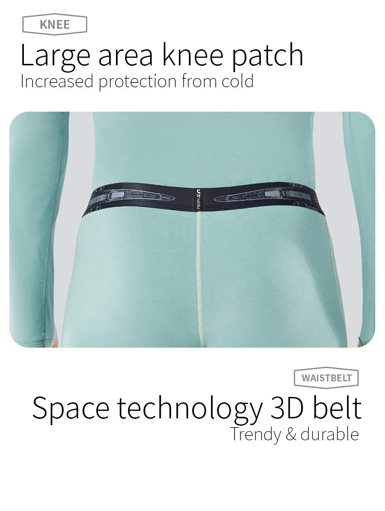 Thermal Underwear with Merino Wool – Warm, Soft Fleece-Lined Long Johns