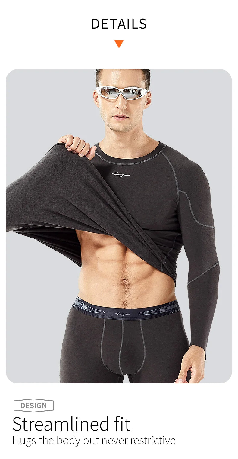 Thermal Underwear with Merino Wool – Warm, Soft Fleece-Lined Long Johns